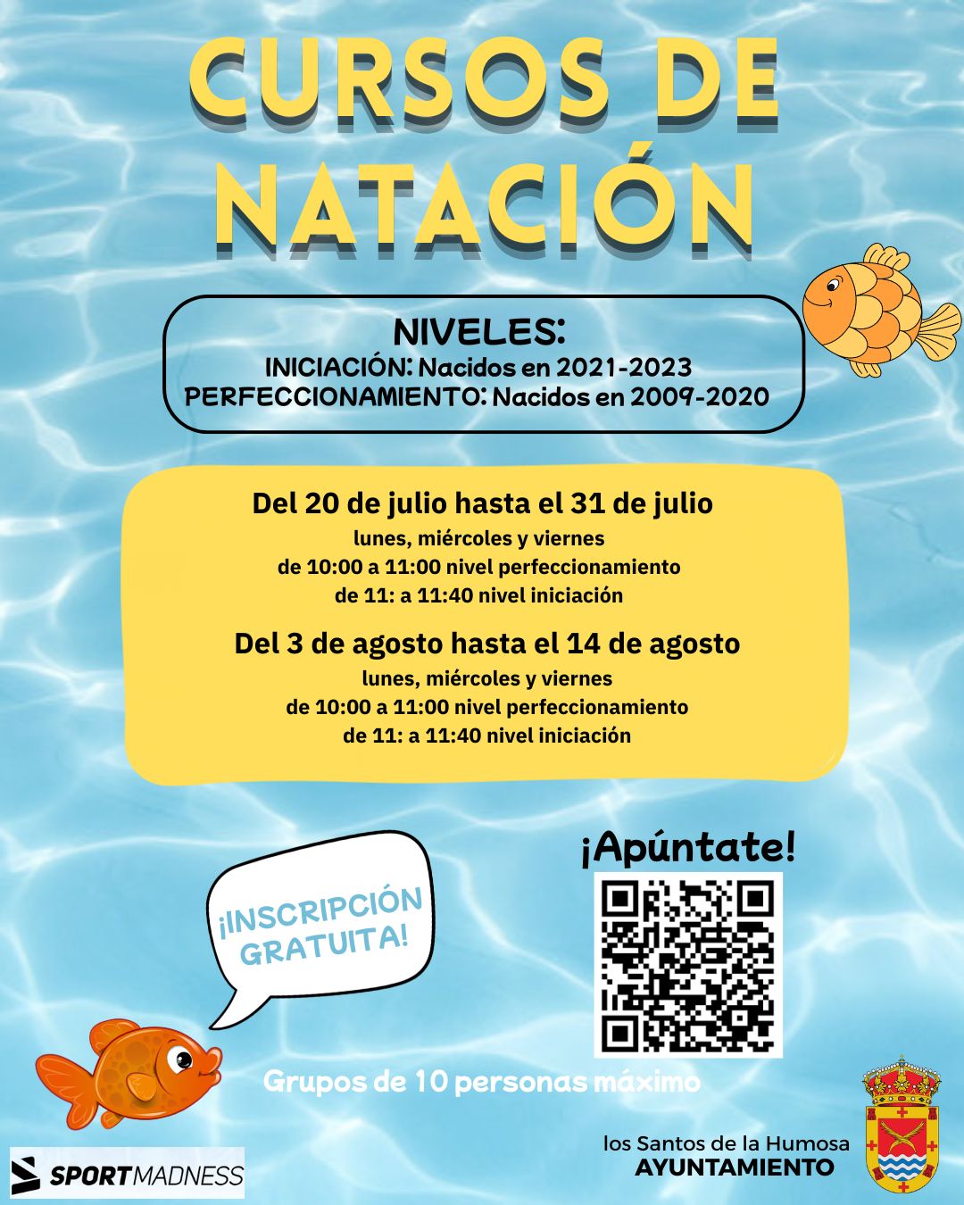 CURSOS DE NATACIÓN